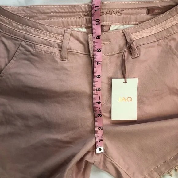 New Jag  Cadet Peony Denim Shorts  Pompom Hem Boho Pink Preppy NWT Preppy Sz 4 - Picture 9 of 10